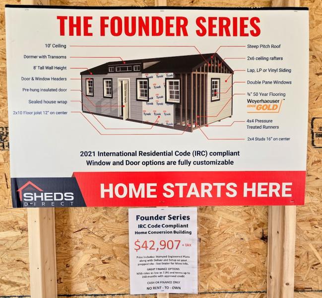 🔥Founder Series 14x40 Home Conversion Building w/Stamped Engineered Plans - $42,907 - Includes Del & Setup (50 miles)   - Finance ONLY - NO RENT-TO-OWN!