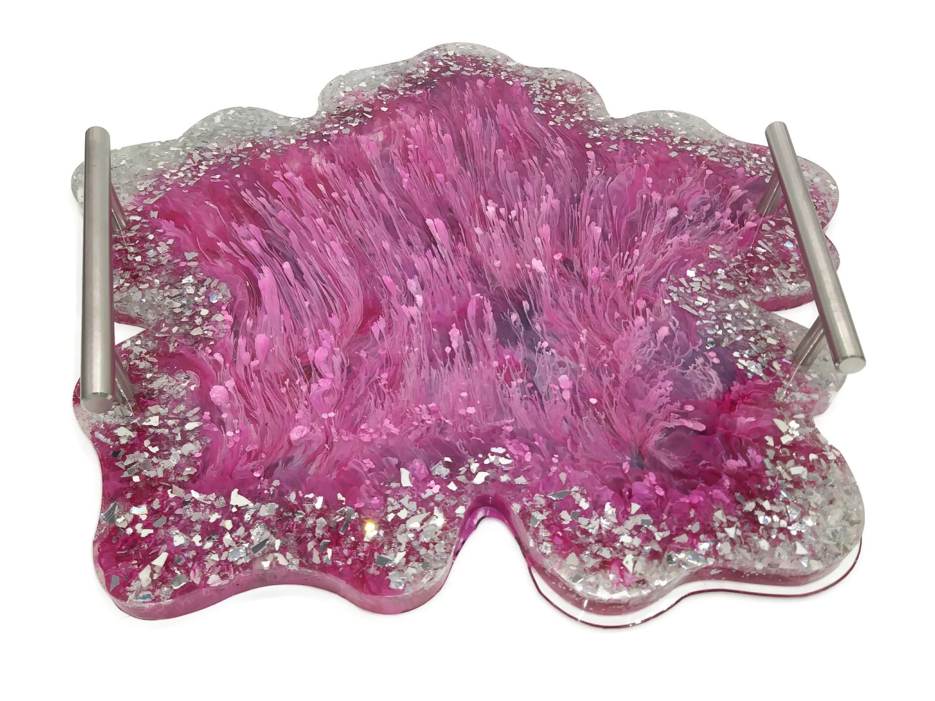 Pink Flower Serving Tray