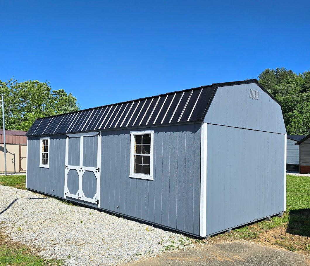 $484 OFF! 12X28 DAWN GRAY LOFTED BARN - ONLY $9,211 - $364 DOWN & $364/MO - NO CREDIT CHECK - EVERYONE APPROVED!