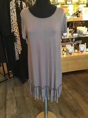 Leopard Mesh Print Ruffle Tunic Top