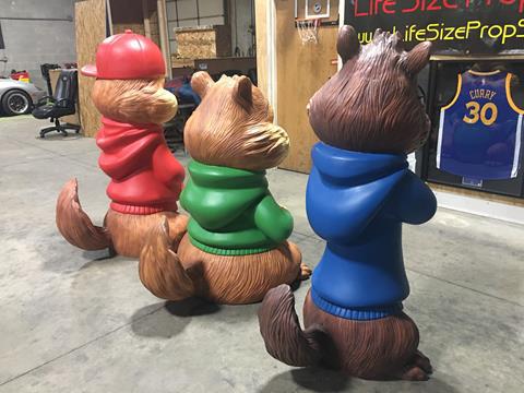 Life Size Alvin and the Chipmunks Theater Display