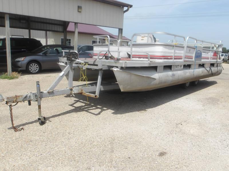 D75 - 1992 Riviera Cruiser Pontoon Boat / 1999 Hoosier Boat Trailer
