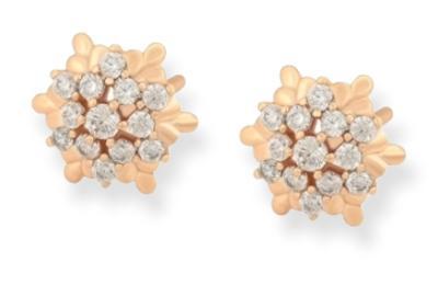 Zirconia Flower Post Earrings