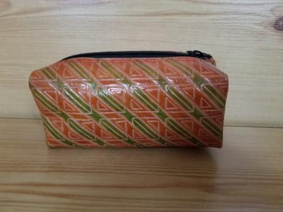 Colorful Lined Leather Pouch