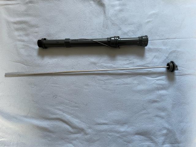 Lycoming O 320-D2J 8 Quart Oil Dip Stick and Tube Assembly. As Removed.