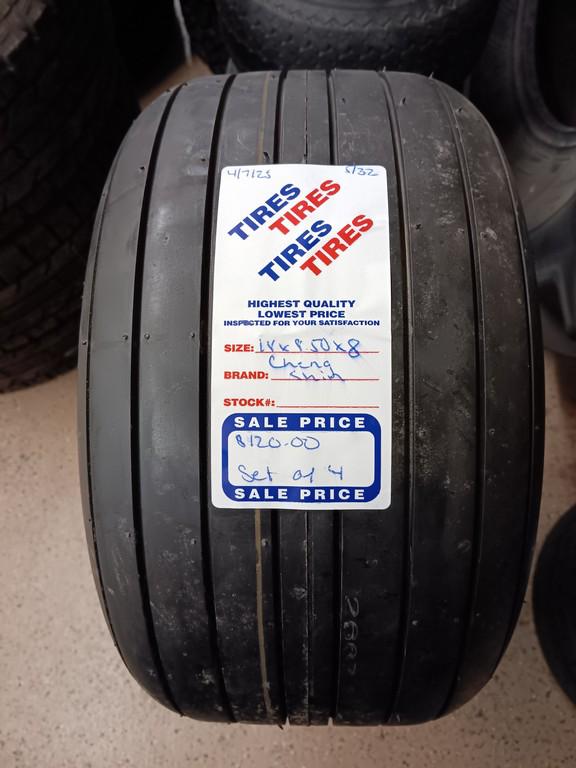 18X8.50X8 Cheng Shin Tires with Rims Set of 4