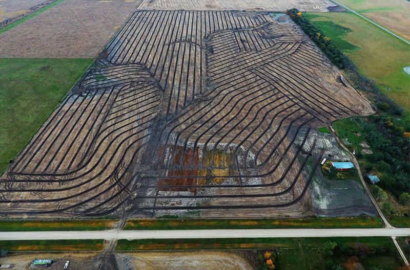 Agricultural Drain Tile Installation
