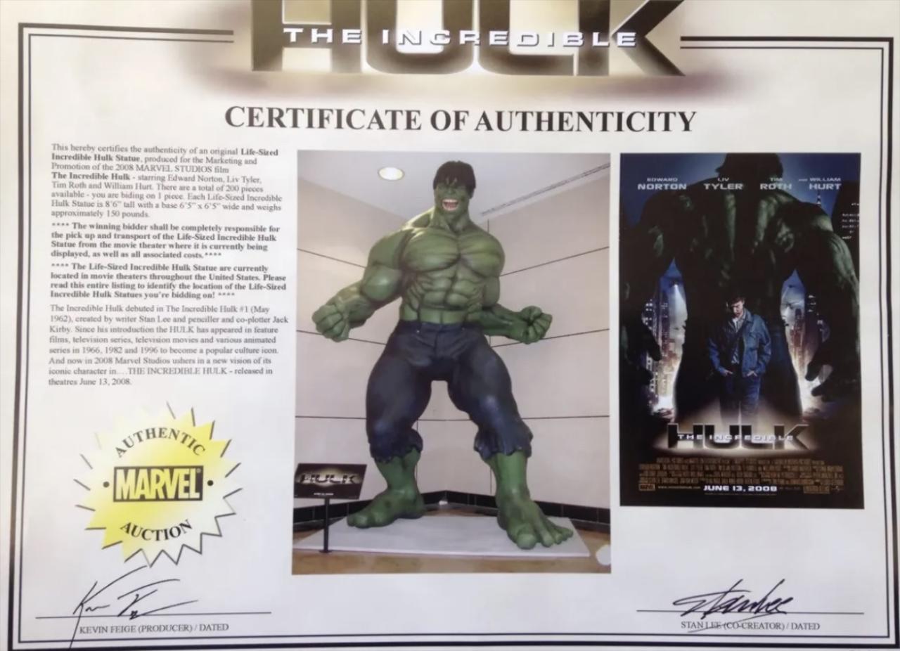 Life Size 2008 Movie Incredible Hulk Theater Display