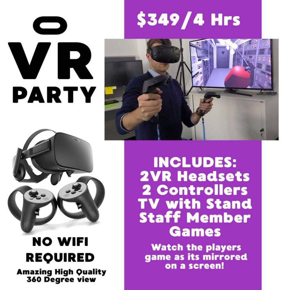 Virtual Reality Party 4 Hour Package
