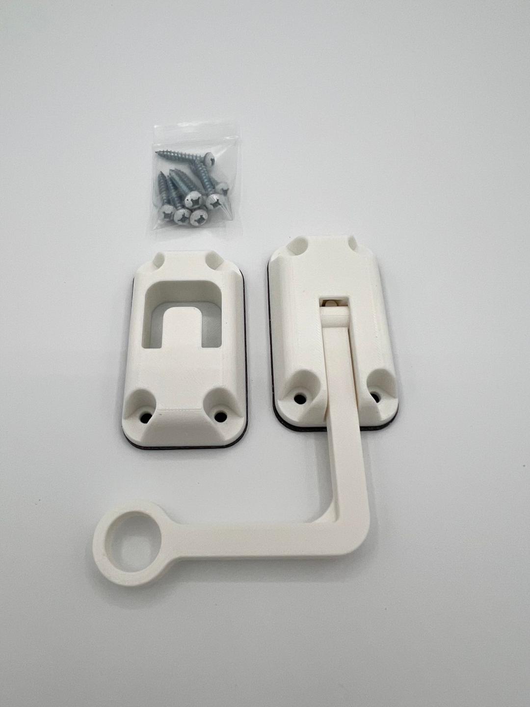 Ring Latch 90 Degree White