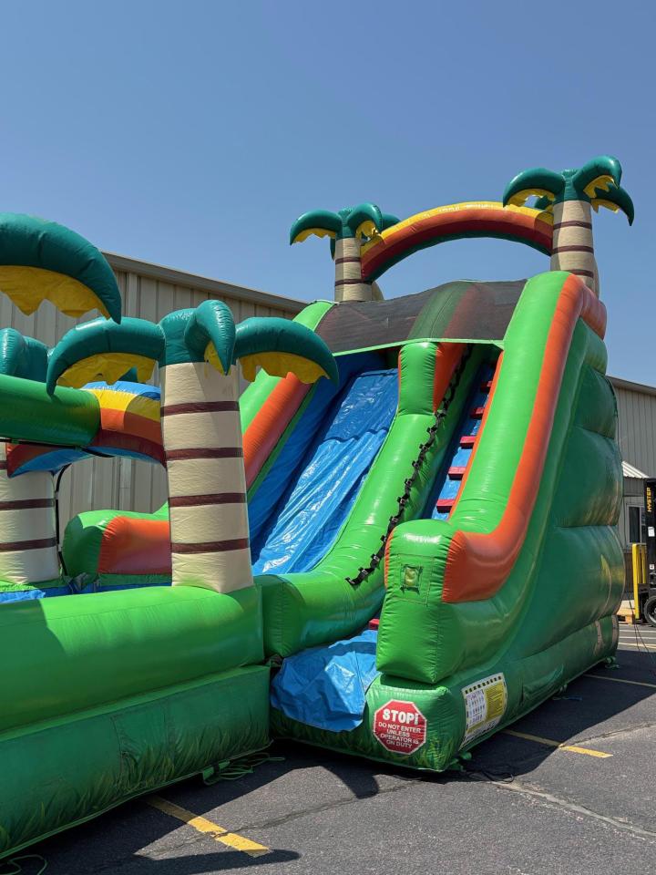 18' Tropical Single Lane Water Slide - 50' Long
