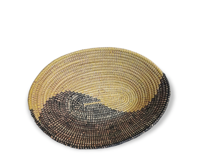 Multicolor Traditional Decorative Storage, Versatile Senegalese Handcrafted Oval Basket.