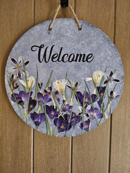 Welcome Sign Crocus Galore