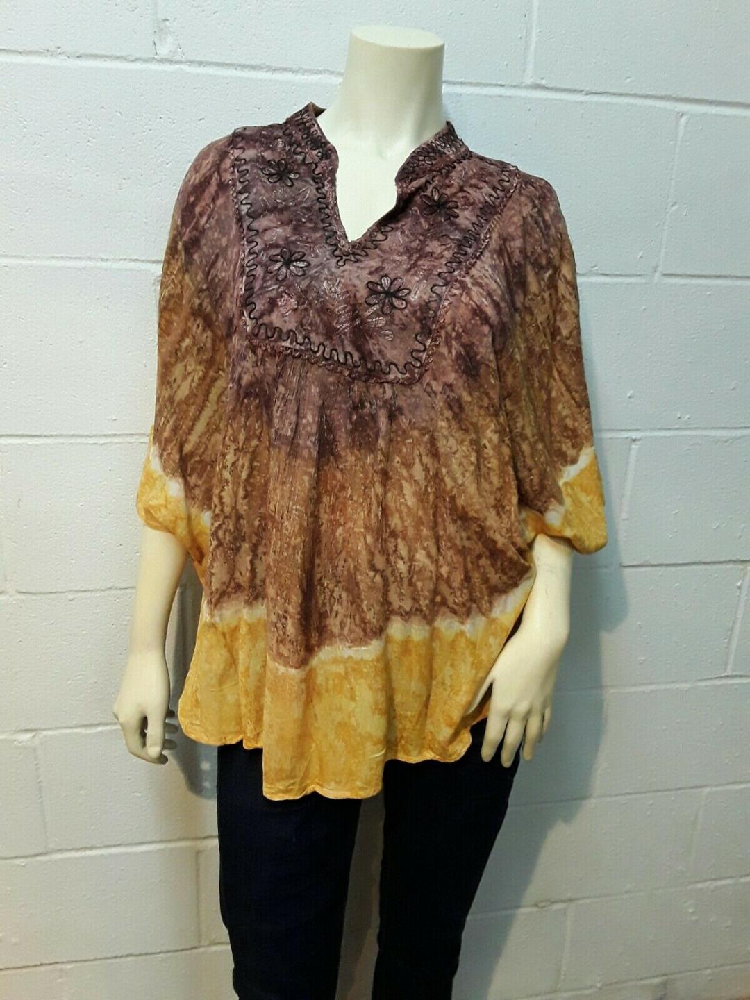 Tie Dye Poncho Blouse