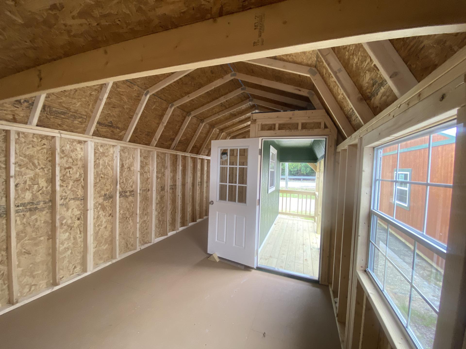 12x24 Corner Porch Lofted Barn Cabin