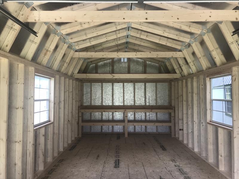 Painted 12x24 Lofted Garage