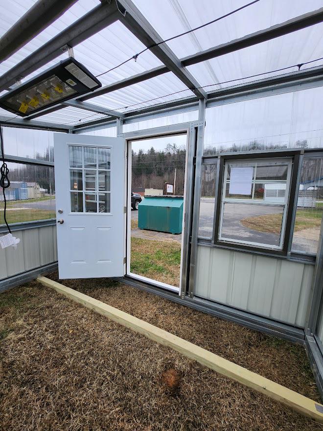 10x12 GREENHOUSE W/ROCK LOOK WAINSCOTING!