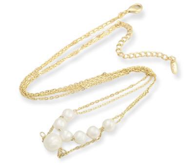 Stylish Layered Pearls Fashion Necklace