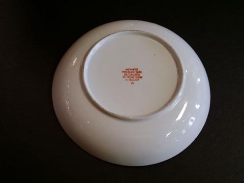 JAPANESE PORCELAIN WARE PLATE DECORATED HONG KONG