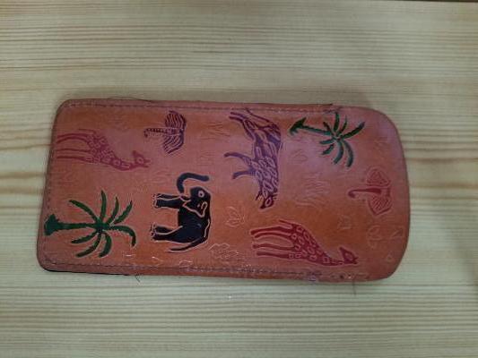 Genuine Leather Eye Glasses Case.