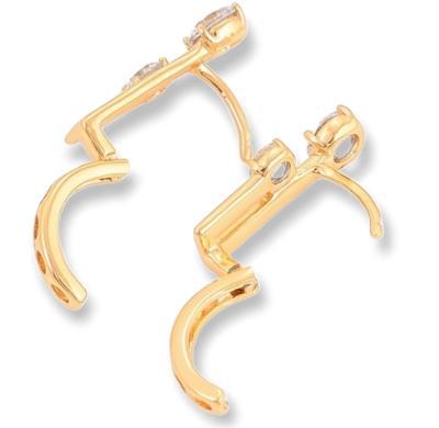 Double Stone Cage Earrings