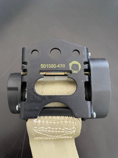 Amsafe Overhauled Inertia Reel Shoulder Harnesses. Color Fawn. New Old Stock.
