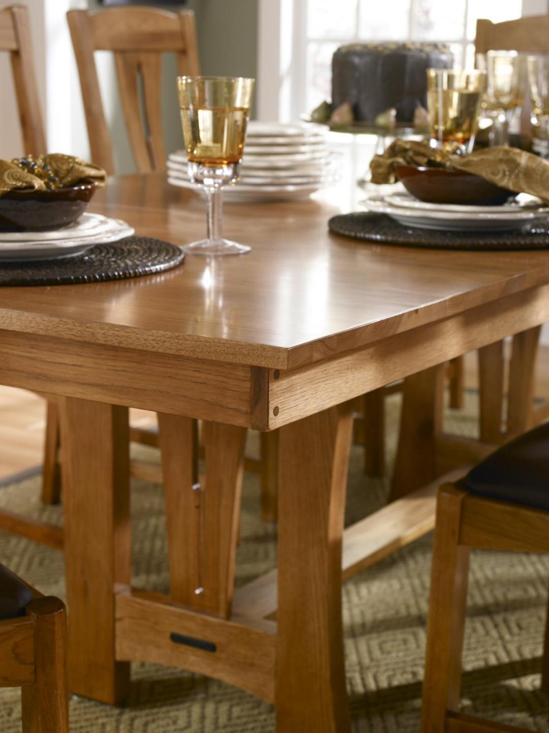 TRESTLE TABLE 2 - 18” SELF-STORING LEAVES