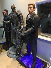 Life Size Terminator Arnold with Working Mini Gun