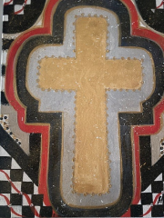 25. Cross of Gold, Silver, black and Red