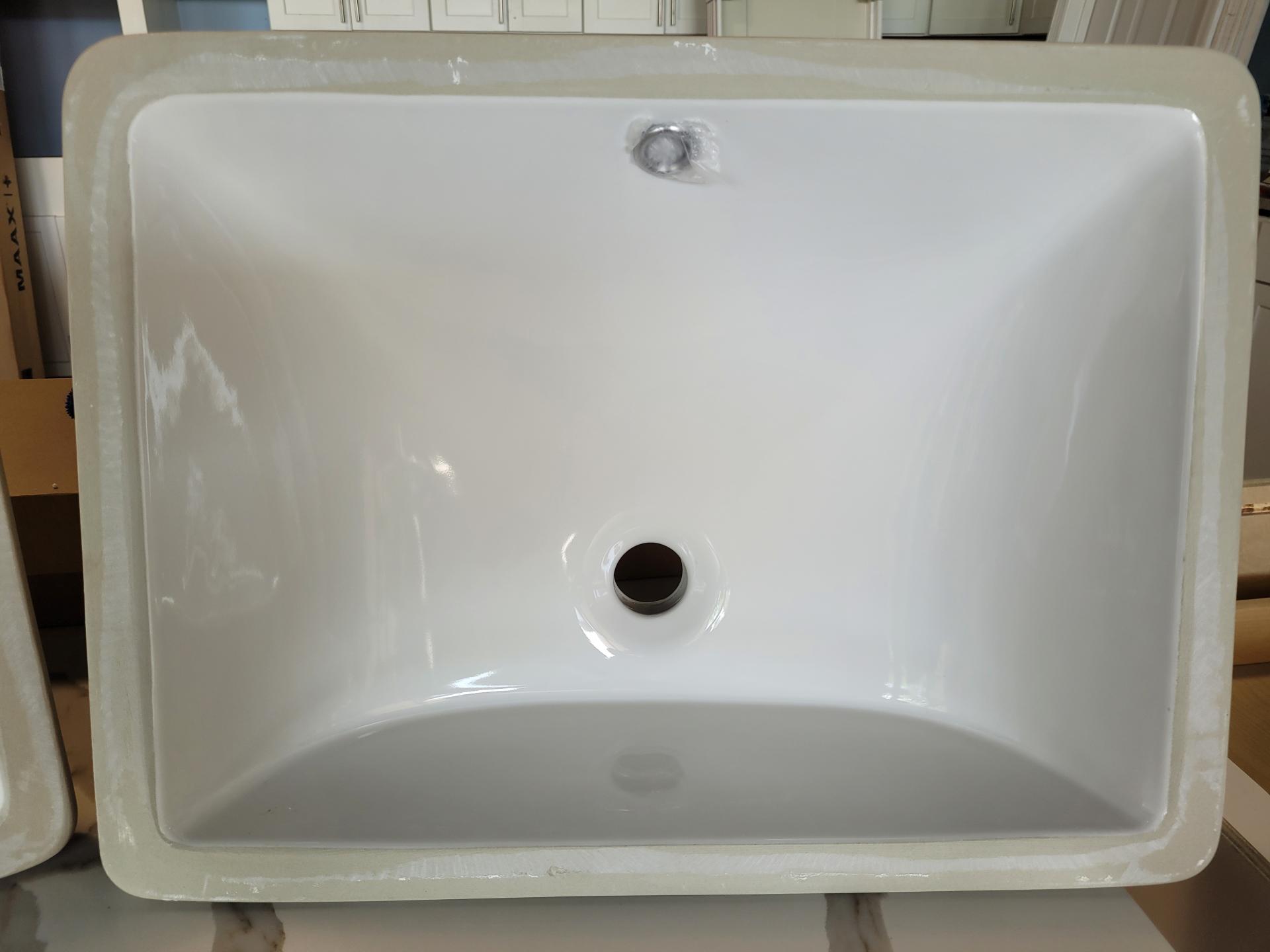 Rectangular White Ceramic Sink
