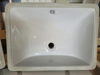 Rectangular White Ceramic Sink