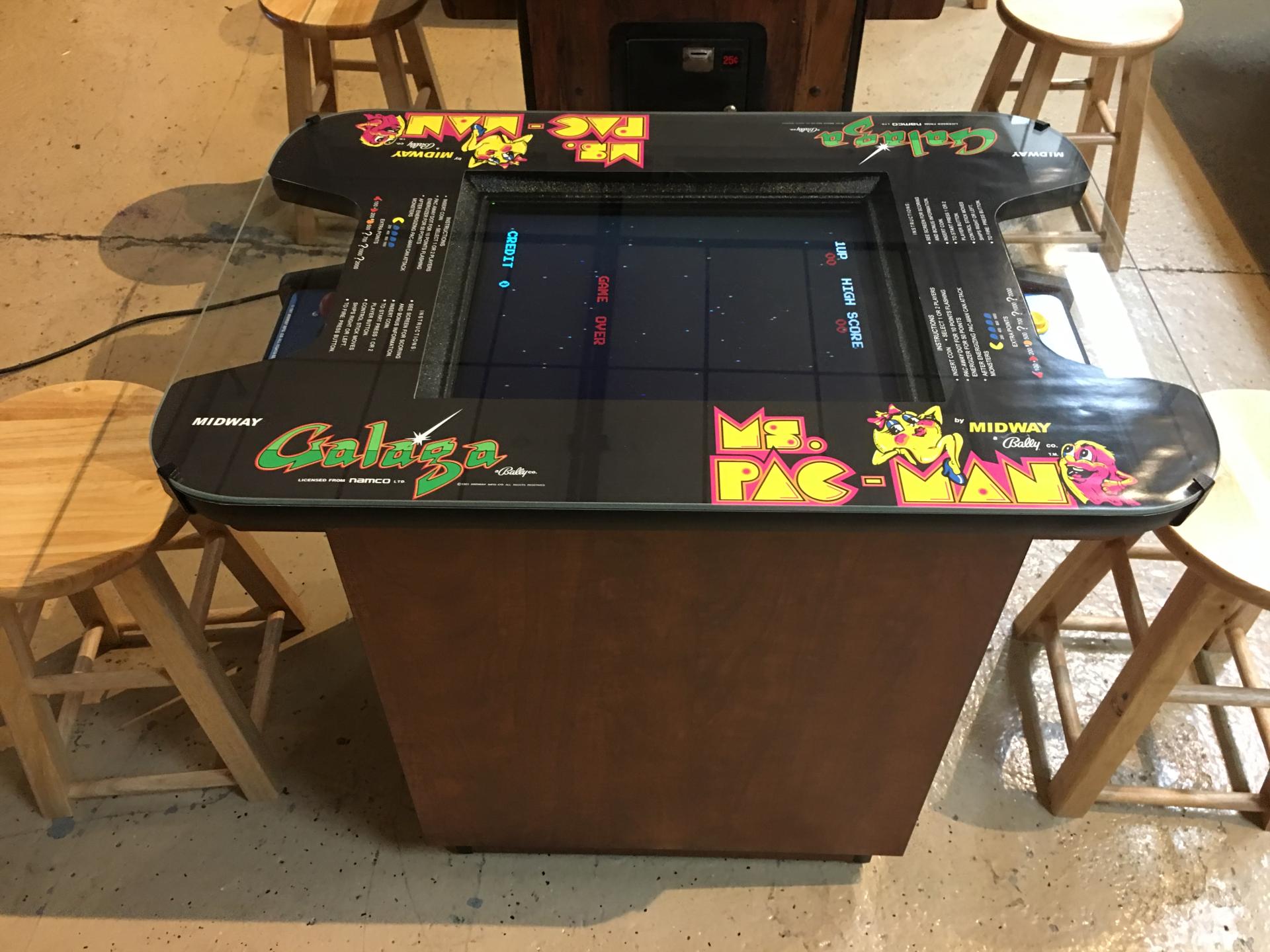 60 in 1 Cocktail Table Arcade Game with Stools
