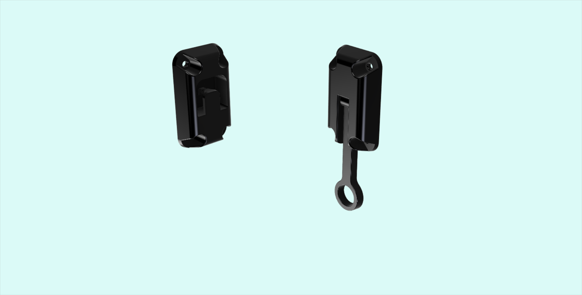 Ring Latch 3" Black