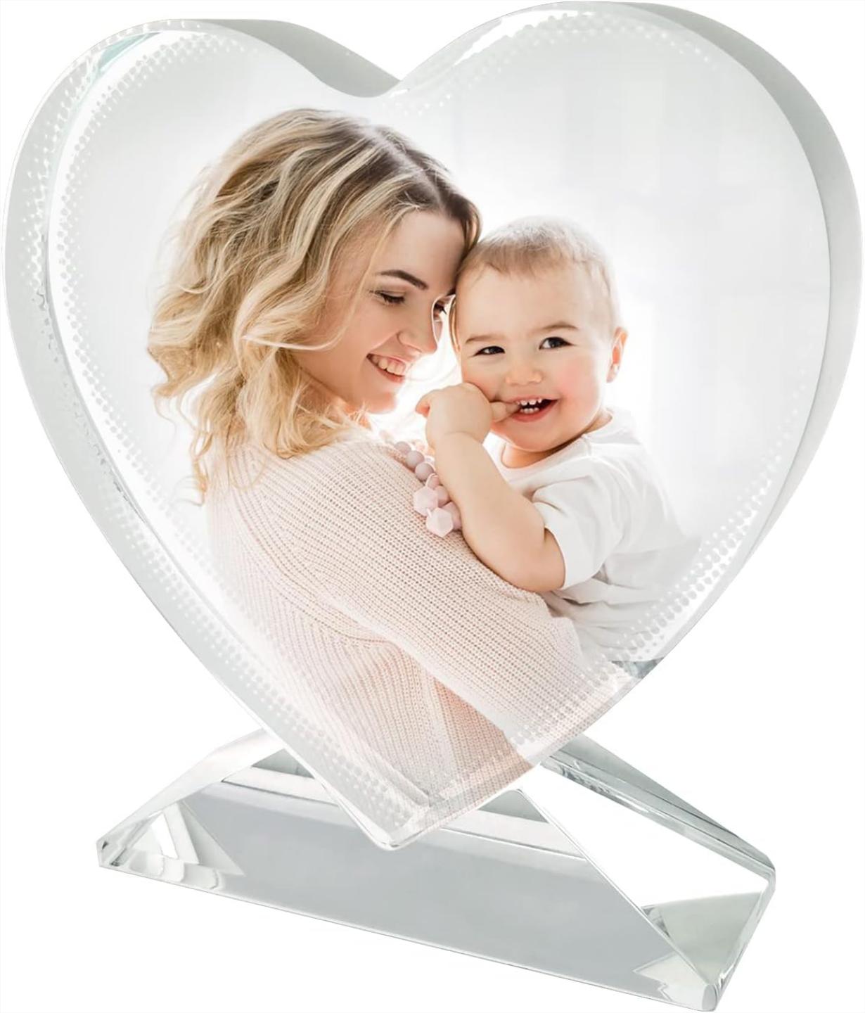 Custom Picture Photo Frame, Award Plaque, Crystal Tabletop Decor
