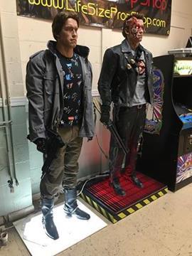 Life Size Terminator Arnold Schwarzenegger Disco Scene