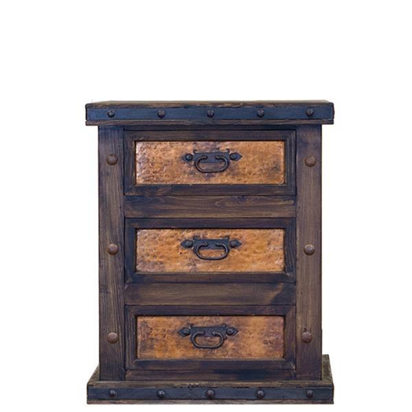Nightstand W/Copper Drawers