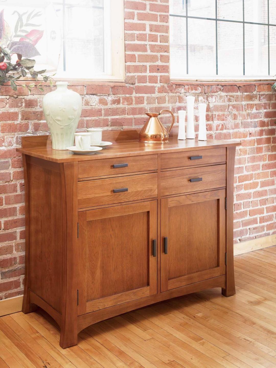 SIDE BOARD (W/FELT LINED TOP DRAWERS)