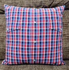 Memory pillow made from Loved Ones Shirts.
