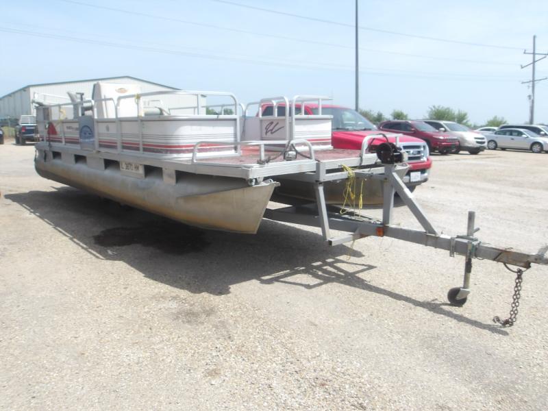 D75 - 1992 Riviera Cruiser Pontoon Boat / 1999 Hoosier Boat Trailer