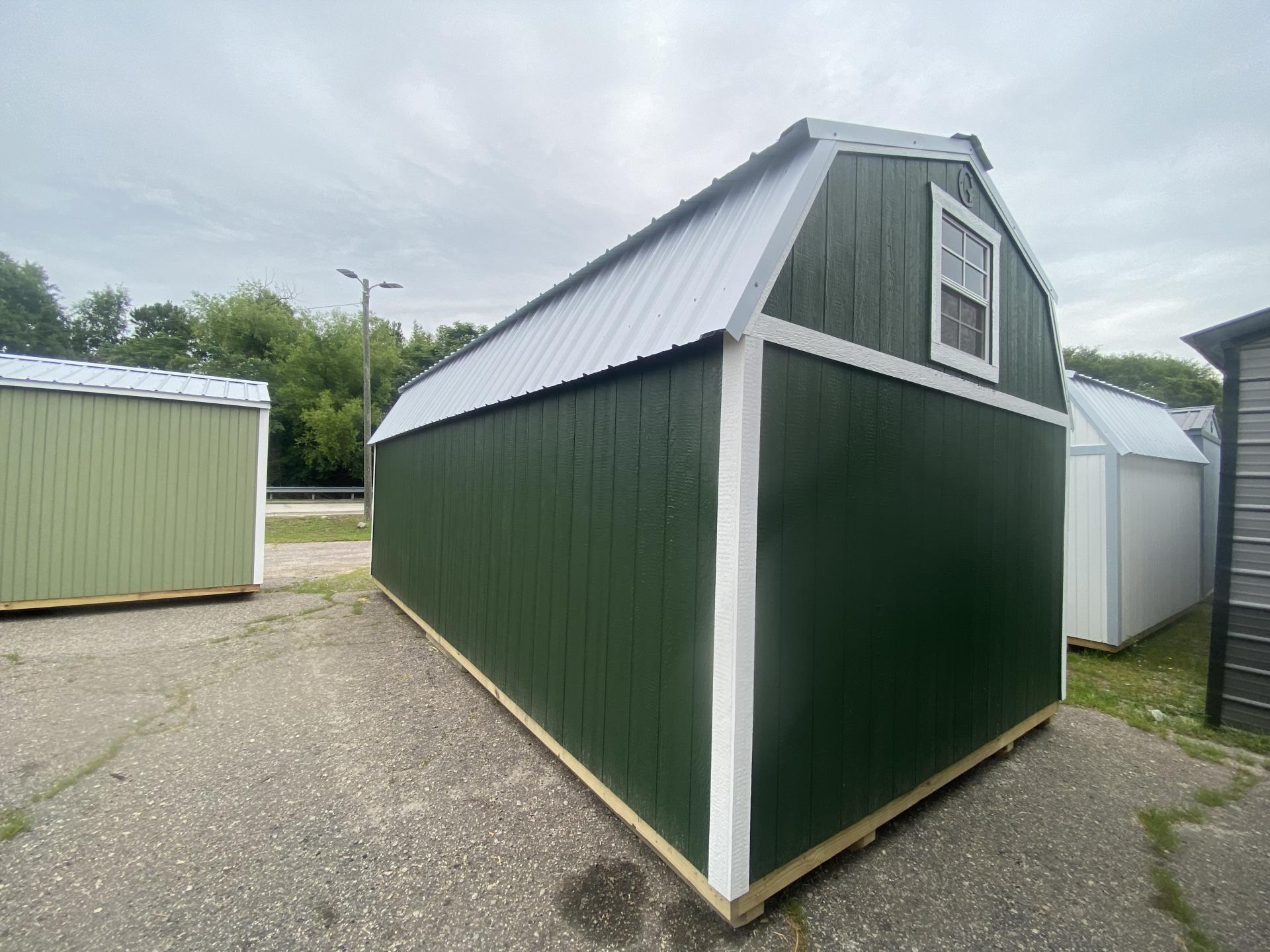 12x24 Corner Porch Lofted Barn Cabin