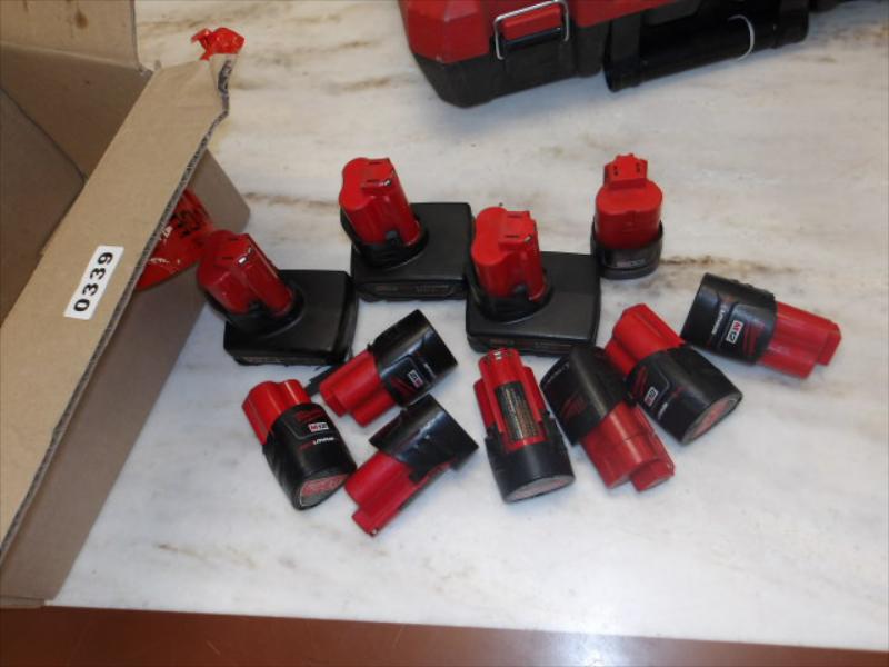 339   MILWAUKEE BATTERIES  11 TOTAL