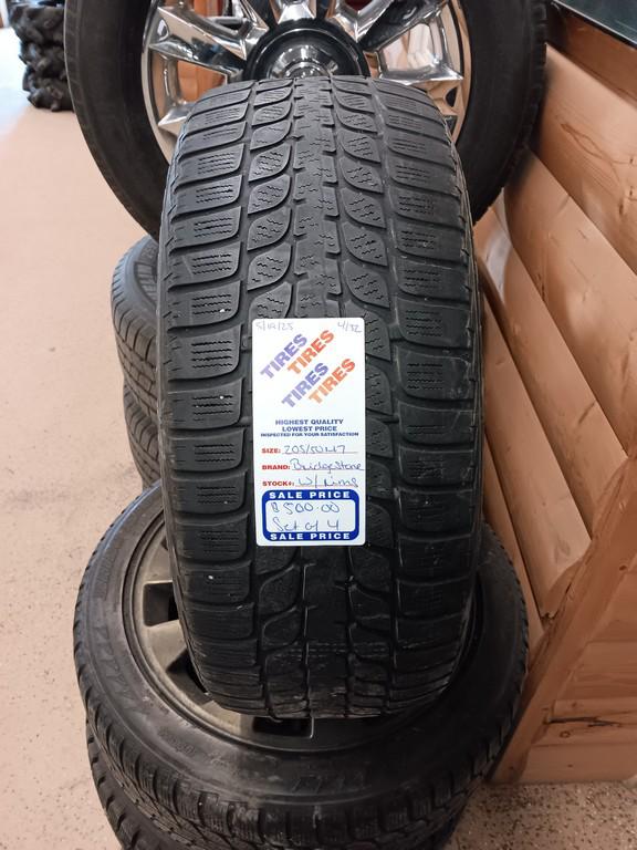205/50R17 Bridgestone Blizzak LM-25V Tires with 5 bolt Rims Set of 4
