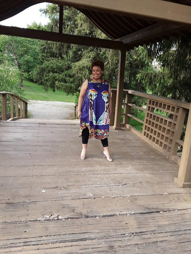 African Print Umbrella Dress.