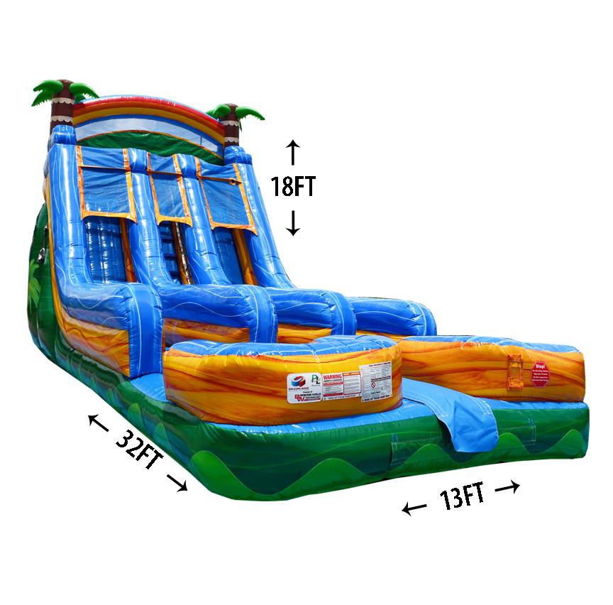18' Double Splash Slide (Wet/Dry)