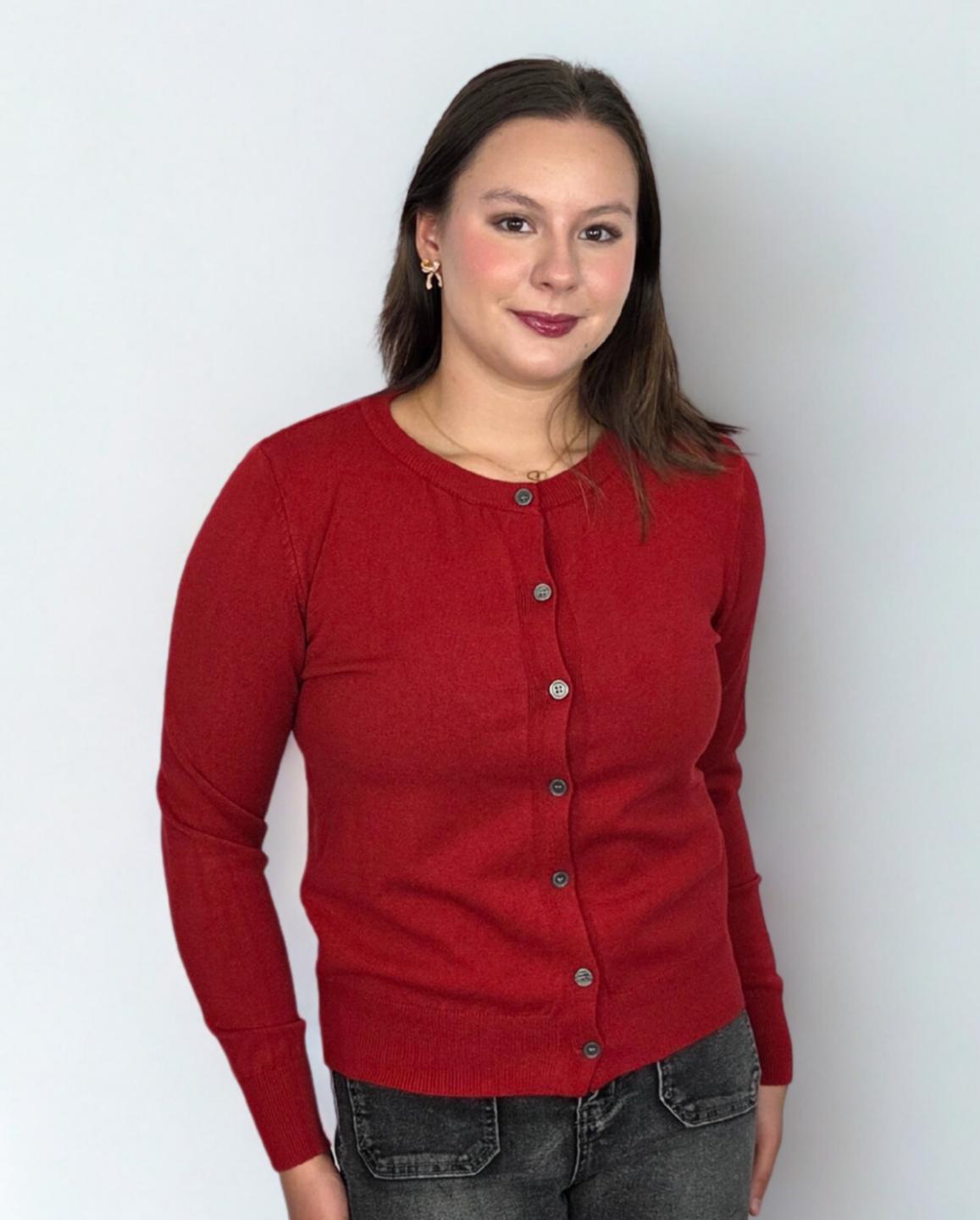 Classic Red Cardigan