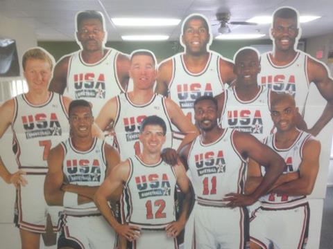 Life Size 1992 Olympic Dream Team Display W/ Box
