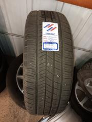 225/60R18 Yokohama YK740 GTX Tires with 5 bolt Jeep Rims Set of 3