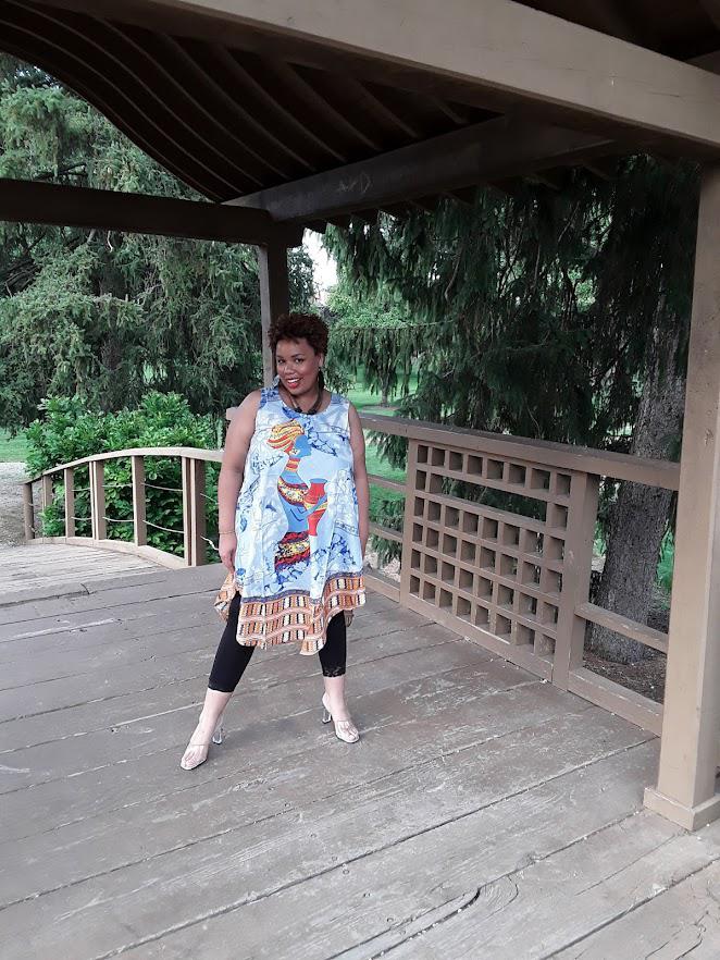 African Print Umbrella Dress