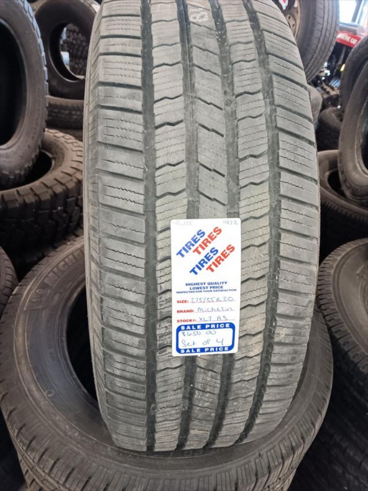 275/55R20 Michelin XLT A/S Tires Set of 4