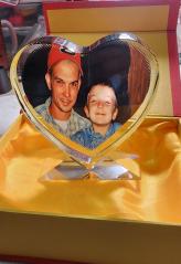 Custom Picture Photo Frame, Award Plaque, Crystal Tabletop Decor